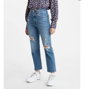Levi’s women’s 501 Super high rise straight cropped Jean